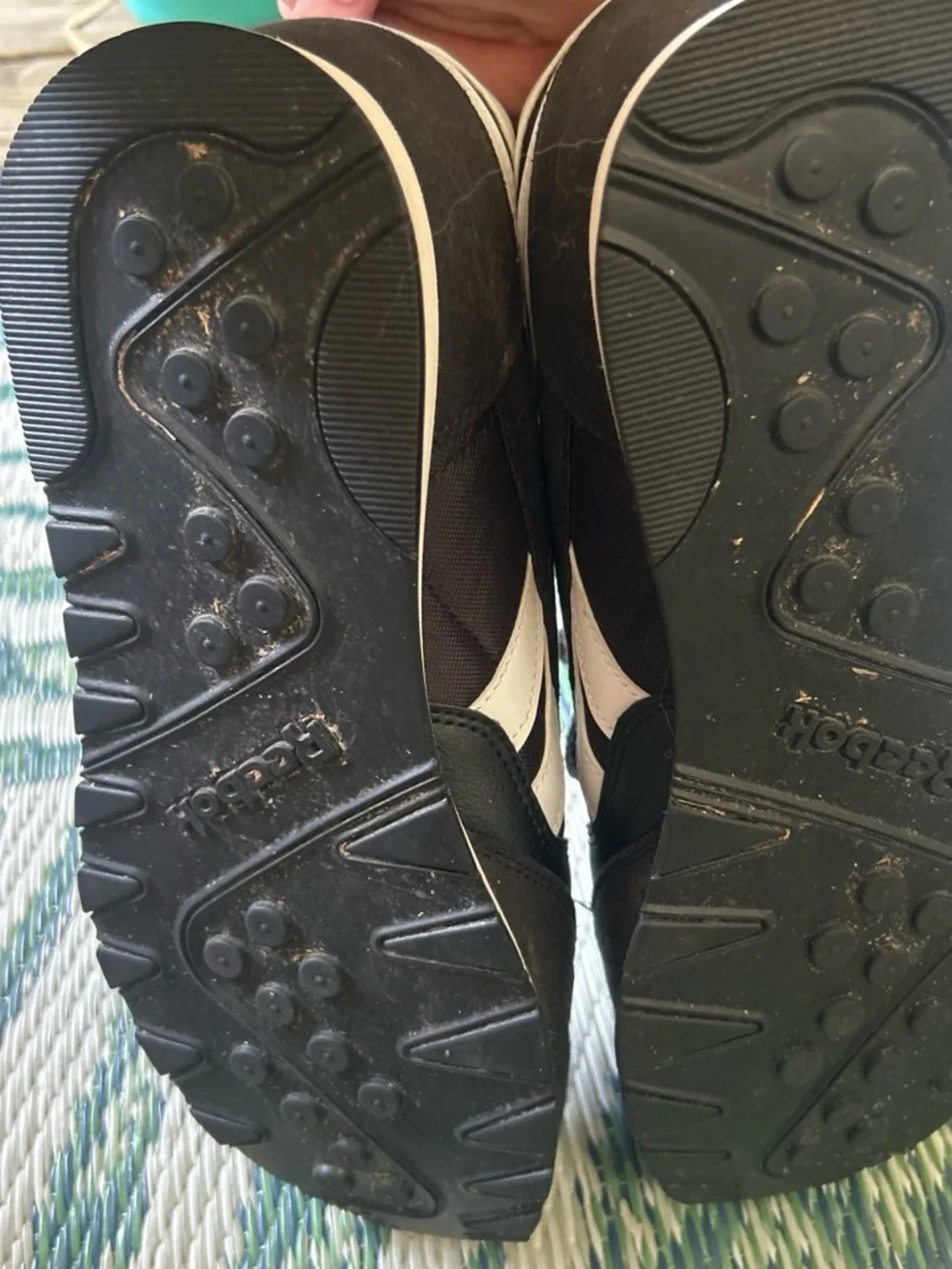 Reebok Black and White Low-Top Athletic Sneakers